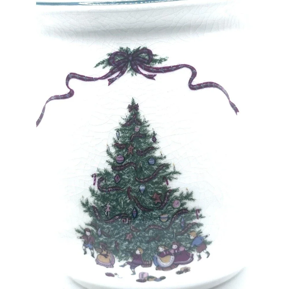 Vintage O’Tannenbaum Teapot The Cellar MPD 1992 Japan Christmas Crazing